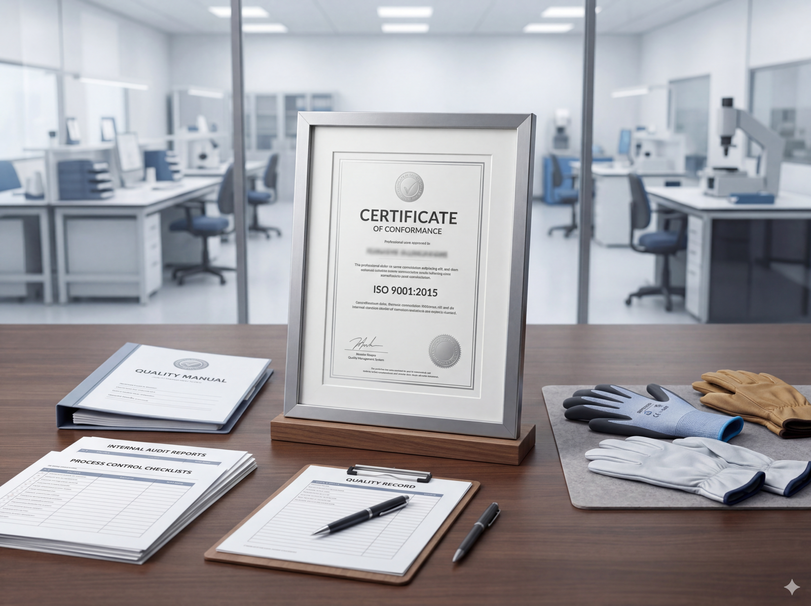 ISO 9001 certification illustration